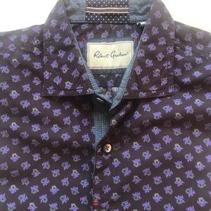 Robert Graham Purple floral button down